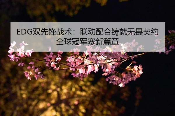 EDG双先锋战术：联动配合铸就无畏契约全球冠军赛新篇章